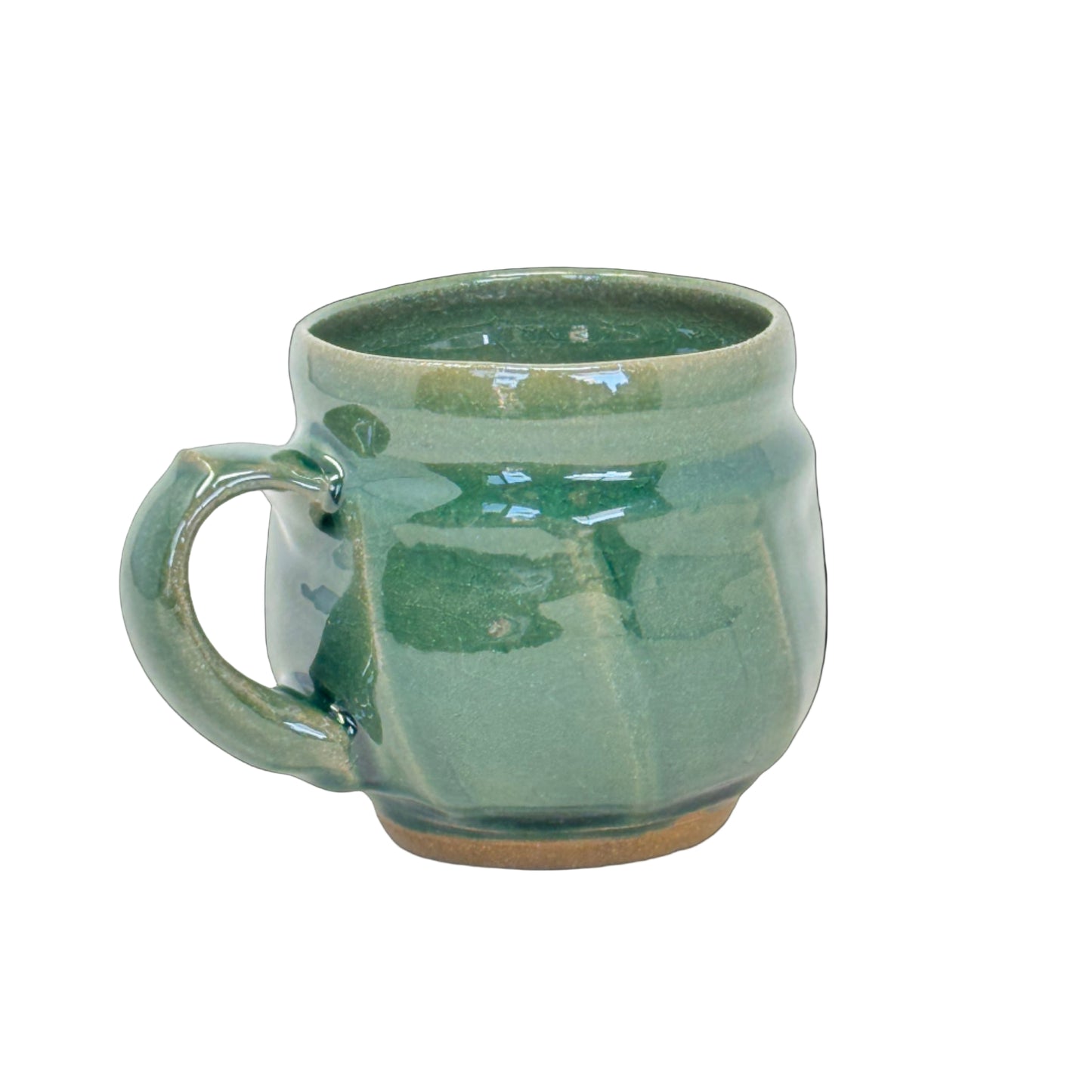 Green faceted mug