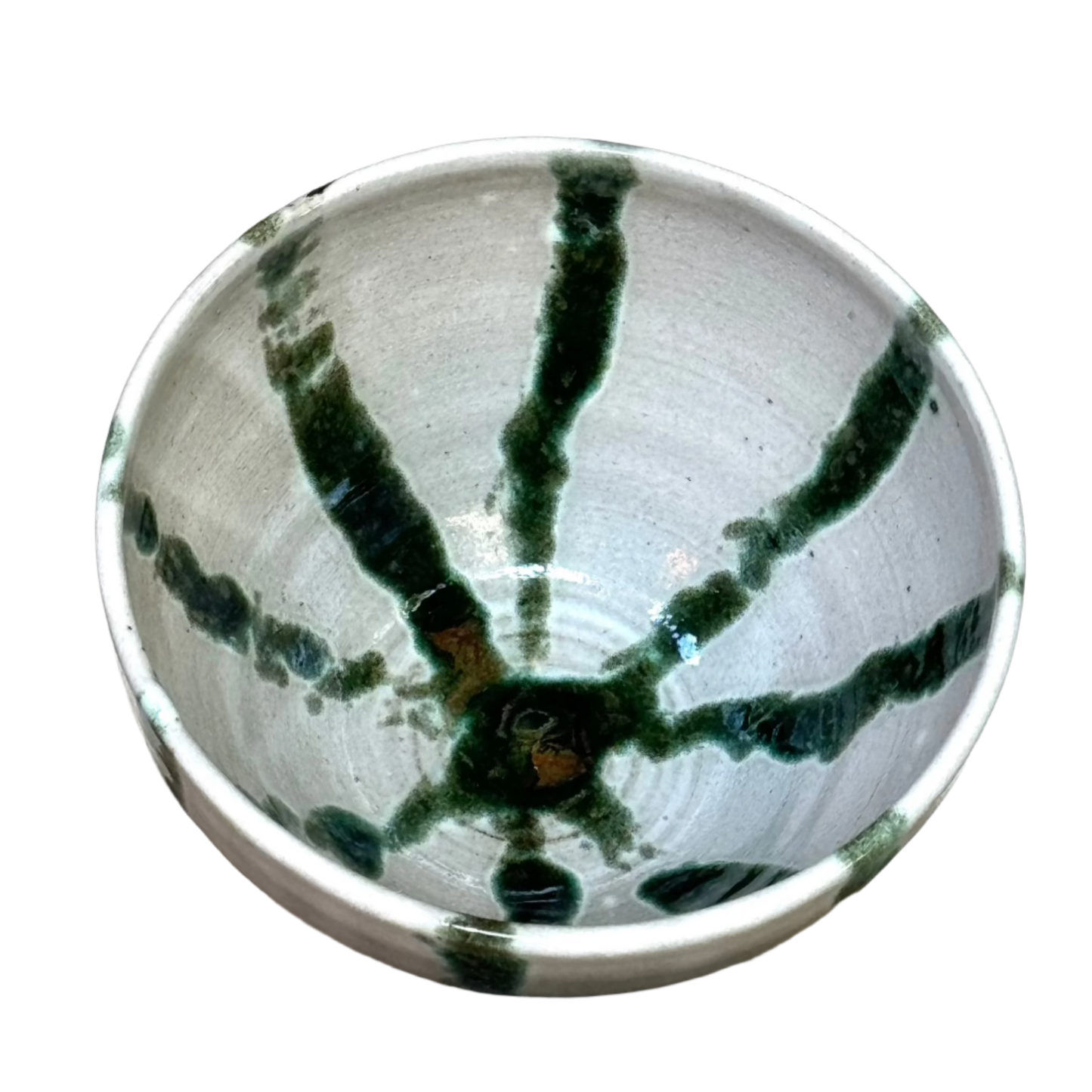 Green Stripe Bowl inside