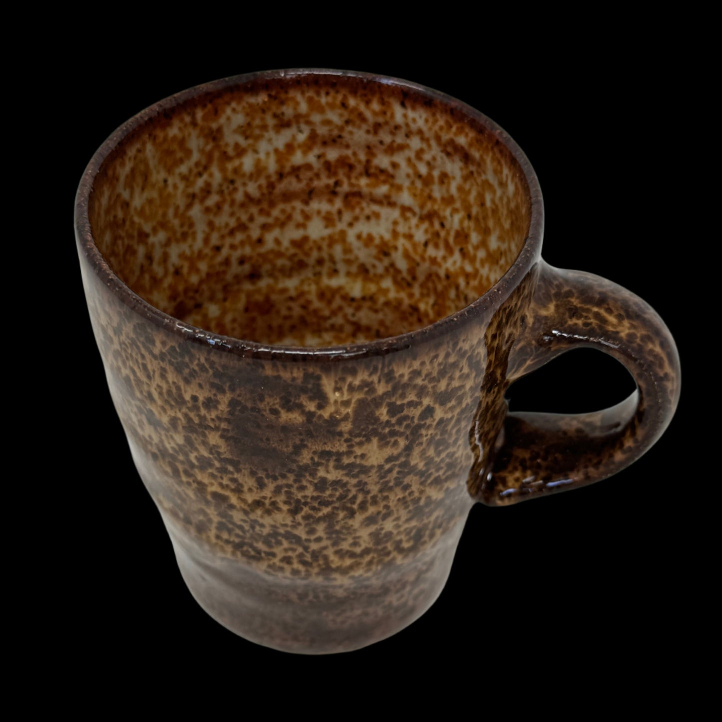 spotted brown mug