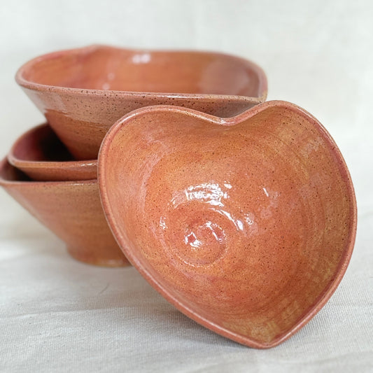 Pink heart bowl