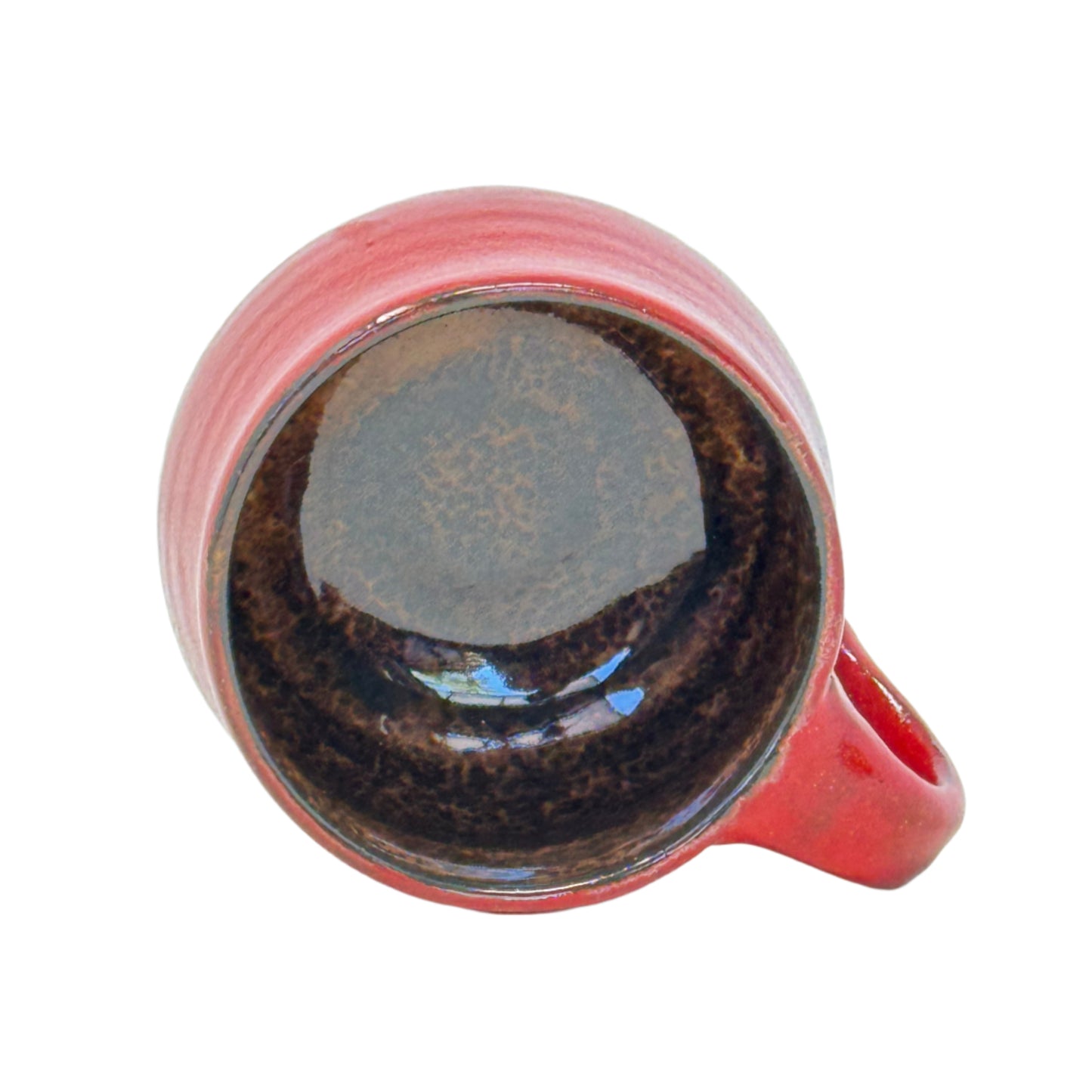 inside of red mug
