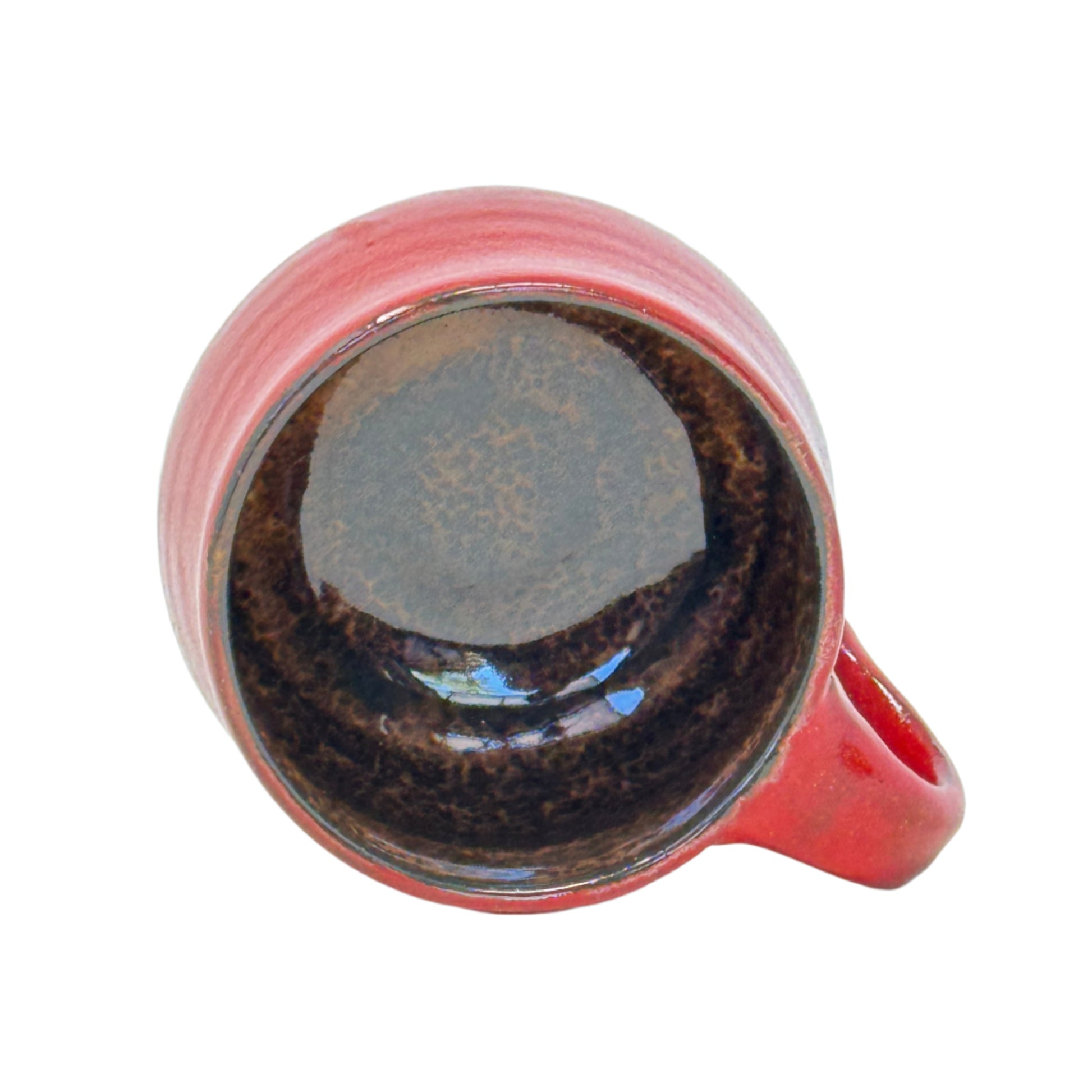 inside of red mug

