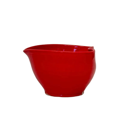 Red bowl on a white background