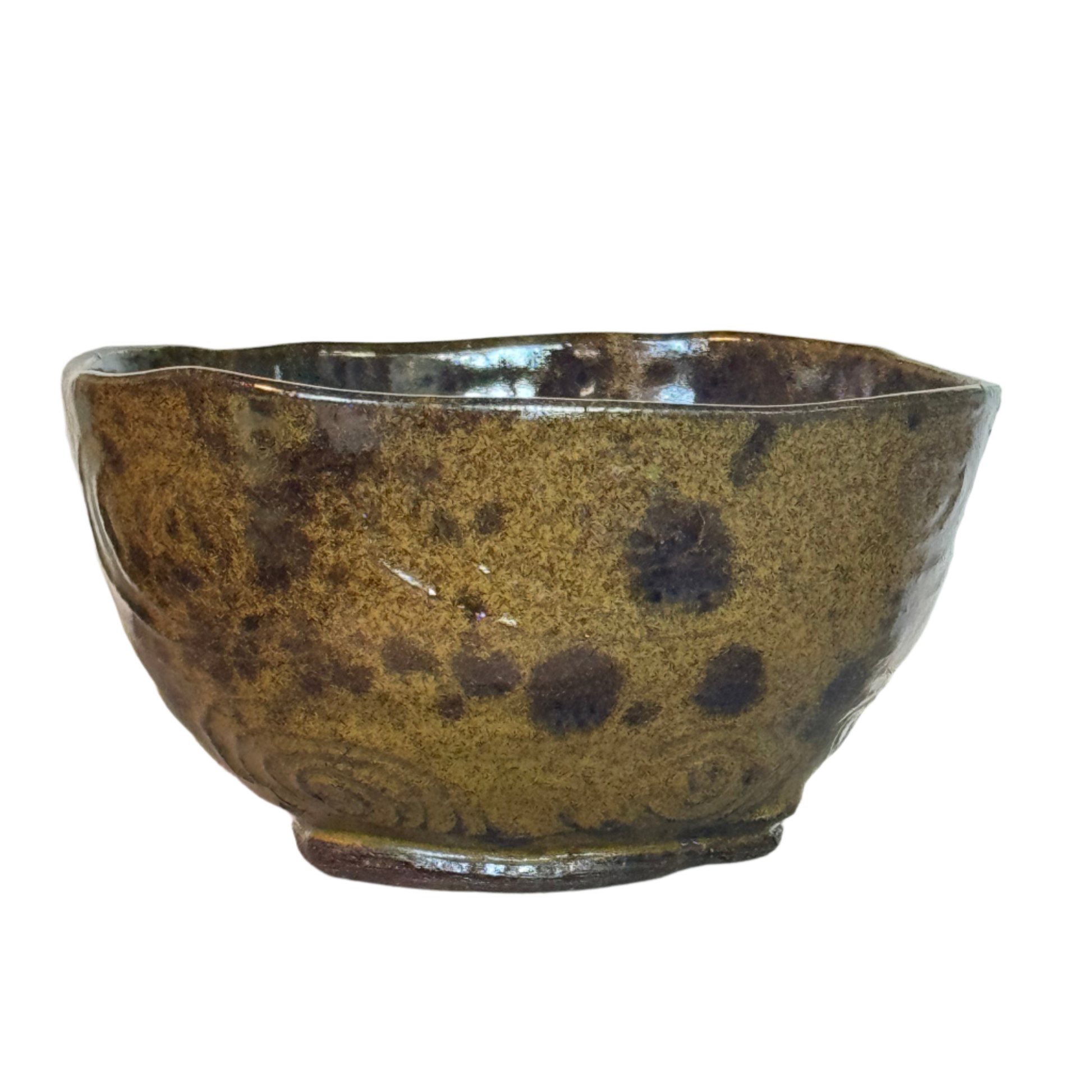 Brown ceramic bowl