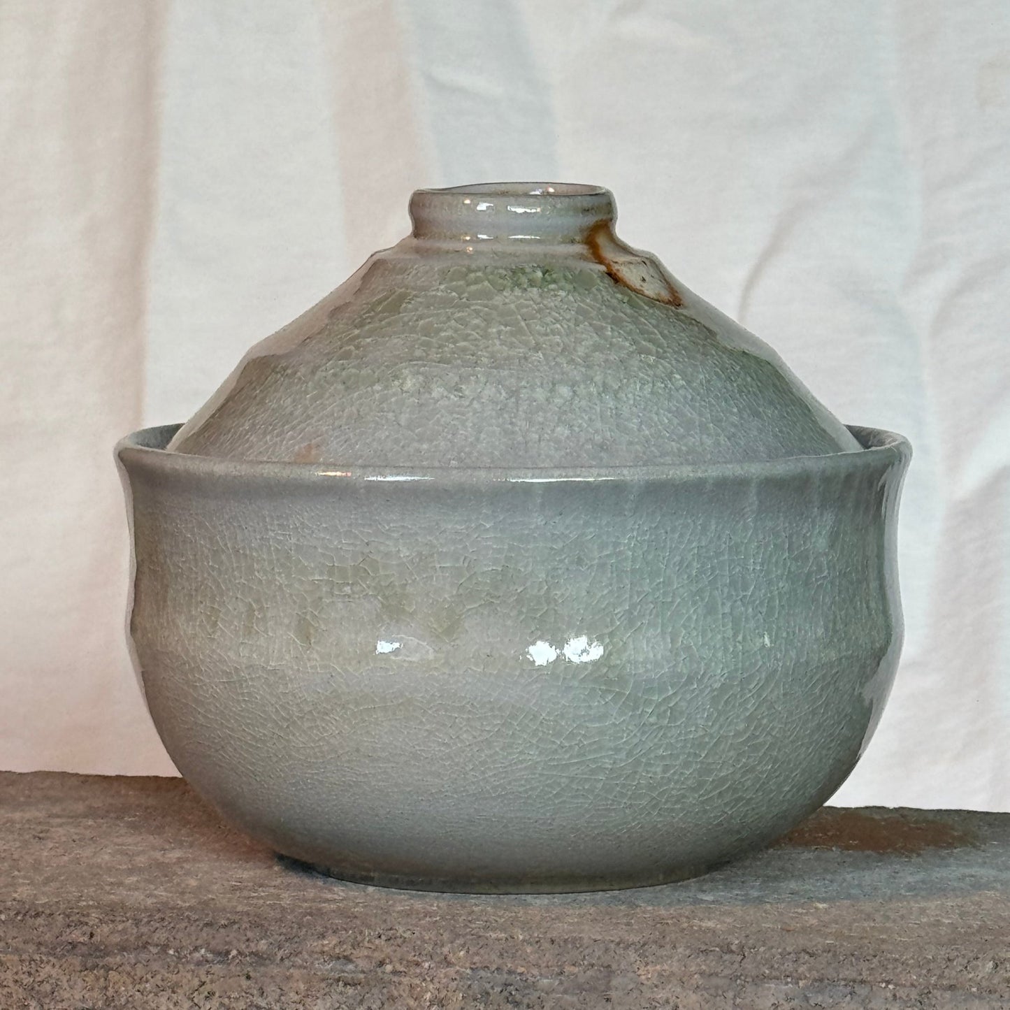 Wood soda bowl with lid